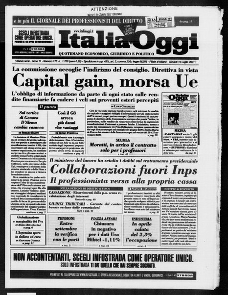 Italia oggi : quotidiano di economia finanza e politica